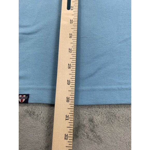 England 09 Mens XL Light Blue Polo Shirt With Embroidered Cross Patch Centered H - Picture 5 of 10